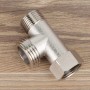 2pcs Válvula Desviadora 3 Vias, Valvula Adaptador 3/8" a 1/2" 3 way Conector 180° de Rotación Niquelado Válvula Conector en T