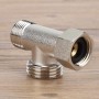 2pcs Válvula Desviadora 3 Vias, Valvula Adaptador 3/8" a 1/2" 3 way Conector 180° de Rotación Niquelado Válvula Conector en T