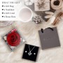 CSYY Rosa Eterna, Día de La Madre Regalo de San Valentín Regalo Fiori Stabilizzata Regalo con Collana Cuore e Orecchini a Perno