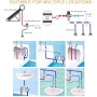Válvula de mezcladora de ducha termostática de latón ajustable 1/2 válvula de mezcla de agua ideal para baño de baño de cocina