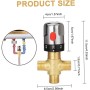 Válvula de mezcladora de ducha termostática de latón ajustable 1/2 válvula de mezcla de agua ideal para baño de baño de cocina