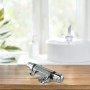 UTTASU Accesorio de fontanería, barra termostática expuesta para baño, válvula mezcladora de ducha, salida superior, control de