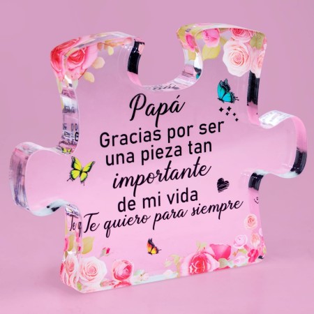 FANAOREN Regalos Dia de la Madre, Regalo Mama, Placa Acrílica en Forma de Puzzle, Regalo Madre, Regalo Madre Cumpleaños,