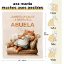 Giftasy Regalo Abuela, Regalo Dia de la Madre - Ideas Manta de Gato, Regalo Abuela Cumpleaños Originales (157 * 132cm)