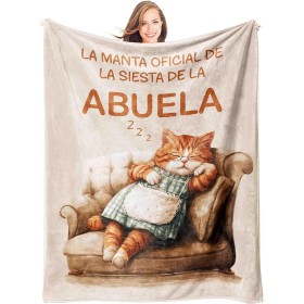 Giftasy Regalo Abuela, Regalo Dia de la Madre - Ideas Manta de Gato, Regalo Abuela Cumpleaños Originales (157 * 132cm)