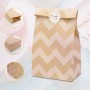vvhippo 20 Piezas Bolsas de Papel Kraft para Regalos con 36 Pegatinas, Bolsas de Regalo, Bolsas Dulces para Chuches,Bodas,