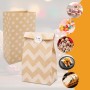 vvhippo 20 Piezas Bolsas de Papel Kraft para Regalos con 36 Pegatinas, Bolsas de Regalo, Bolsas Dulces para Chuches,Bodas,