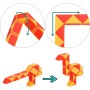 GOLDGE 24pcs Cubo M¨¢gico de Serpiente, Magic Snake Cube, Rompecabezas de Pl¨¢Stico, Regalos Invitados Cumplea?os Ni?os
