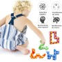 GOLDGE 24pcs Cubo M¨¢gico de Serpiente, Magic Snake Cube, Rompecabezas de Pl¨¢Stico, Regalos Invitados Cumplea?os Ni?os