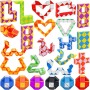 GOLDGE 24pcs Cubo M¨¢gico de Serpiente, Magic Snake Cube, Rompecabezas de Pl¨¢Stico, Regalos Invitados Cumplea?os Ni?os