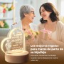JIMMIDDA Regalo Día de la Madre, Regalo Mujer Lampara Nocturna, Lámpara de Acrílico Regalos Originales Amiga, regalo cumpleaños