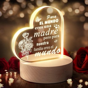 JIMMIDDA Regalo Día de la Madre, Regalo Mujer Lampara Nocturna, Lámpara de Acrílico Regalos Originales Amiga, regalo cumpleaños