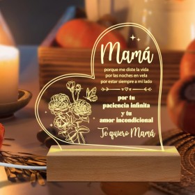 Niyewsor Regalos Dia de la Madre, Regalo para Mamá Luz Nocturna, Regalos Mamá Cumpleaños, Día de la Madre Navidad Regalos para