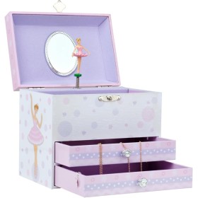 Jewelkeeper - Joyero Musical Grande con 2 Cajones Extraíbles