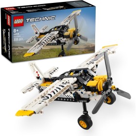 LEGO Technic Avioneta Maqueta de Avión de Juguete, Modelo de Aeroplano con Diseño de Cebra, Juego de Ingeniería, Regalo de