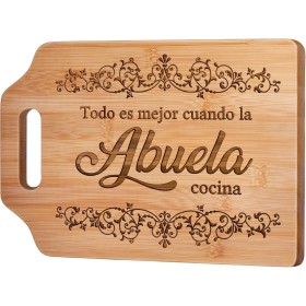 Giftasy Regalo Abuela, Regalo Dia de la Madre - Tabla de Cortar de Bambú Grabada, Regalo Abuela Cumpleaños, Navidad Original