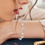 Cosie Lily Dia De La Madre Pulsera Regalo, Pulsera de Plata de Ley 925 Con Doble Corazón Para Mujer, Exquisitos Regalos Mamá