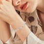 Cosie Lily Dia De La Madre Pulsera Regalo, Pulsera de Plata de Ley 925 Con Doble Corazón Para Mujer, Exquisitos Regalos Mamá