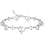 Cosie Lily Dia De La Madre Pulsera Regalo, Pulsera de Plata de Ley 925 Con Doble Corazón Para Mujer, Exquisitos Regalos Mamá