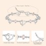 Cosie Lily Dia De La Madre Pulsera Regalo, Pulsera de Plata de Ley 925 Con Doble Corazón Para Mujer, Exquisitos Regalos Mamá