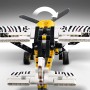 LEGO Technic Avioneta Maqueta de Avión de Juguete, Modelo de Aeroplano con Diseño de Cebra, Juego de Ingeniería, Regalo de