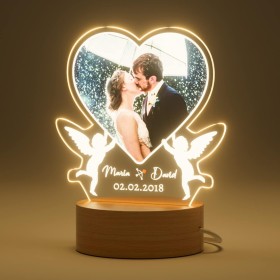 Regalos San Valentin Hombre Mujer - Lampara Personalizada con Tu Foto, Personalizados con Foto Regalos Originales, Luz Nocturna