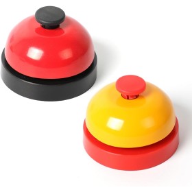 Arrderly Juego de 2 campanas de mesa, campanas de recepción con campana crujiente, hechas para cocina, restaurantes, hoteles,