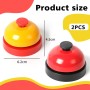 Arrderly Juego de 2 campanas de mesa, campanas de recepción con campana crujiente, hechas para cocina, restaurantes, hoteles,