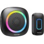 TECKNET Timbre Inalámbrico Exterior Impermeable, 400M Alcance RGB Timbre Inalámbrico IP66, 5 Niveles de Volumen (0-110dB) y 60