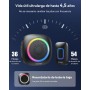 TECKNET Timbre Inalámbrico Exterior Impermeable, 400M Alcance RGB Timbre Inalámbrico IP66, 5 Niveles de Volumen (0-110dB) y 60