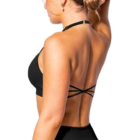 Navneet Women's Sports Bra Backless and Open Back - Sports Top Sportswear
