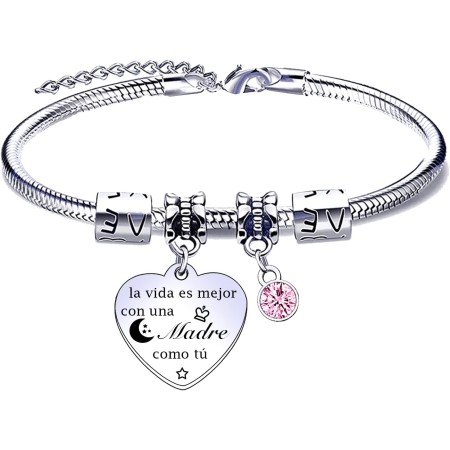 MNBVBV Pulsera para Mamá Pulsera Mamá personalizada día de la Madre Regalo original，pulsera mamá e hija Regalo de cumpleaños