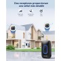 TECKNET Timbre Inalámbrico con Pilas, RGB Timbre Inalámbrico Exterior Impermeable IP66 con 2 Receptores, 400M Alcance, 5 Niveles