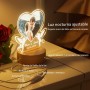 Bemaystar Lámpara Personalizada Corazón con Nombre y Fecha - Regalo de San Valentín, Aniversario, Regalo Original para Mujer y