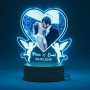 Bemaystar Lámpara Personalizada Corazón con Nombre y Fecha - Regalo de San Valentín, Aniversario, Regalo Original para Mujer y