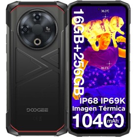 DOOGEE Fire 6 Telefono Movil irrompible 2025 Imagen Térmica,10400mAh Batería 16GB+256GB(TF 2TB) Smartphone 6.56”HD+, Cámara 50MP