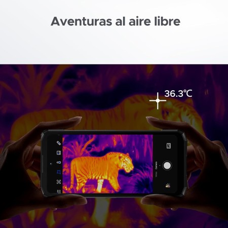 DOOGEE Fire 6 Telefono Movil irrompible 2025 Imagen Térmica,10400mAh Batería 16GB+256GB(TF 2TB) Smartphone 6.56”HD+, Cámara 50MP