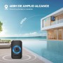 TECKNET Timbre Inalámbrico Exterior Impermeable, 400m Alcance IP65 Impermeable, 60 Melodías Ajustables, 5 Niveles de Volumen
