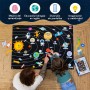 Sistema Solar para Niños con 61 Figuras Fieltro - BONNYCO | Planetas Sistema Solar para Niños, Juguetes Montessori 3 4 5 6 7 8