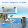 SURFOU Timbre Inalámbrico Exterior Impermeable, Timbres para Puerta con 300m Alcance, 55 Melodías Ajutables, 5 Niveles de
