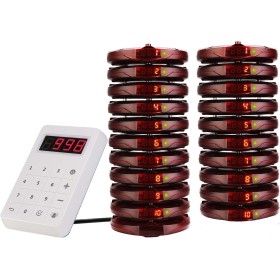 Retekess TD158 Sistema de Llamadas Restaurante, 500M Avisador Hosteleria, Tubo Digital LED, Material PC Transparente, Avisadores