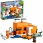 LEGO Minecraft El Refugio-Zorro, Juguete de Construcción con Figuras de Zombi Ahogado y Animales, Regalos de Cumpleaños Niños y