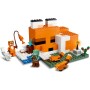 LEGO Minecraft El Refugio-Zorro, Juguete de Construcción con Figuras de Zombi Ahogado y Animales, Regalos de Cumpleaños Niños y