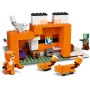 LEGO Minecraft El Refugio-Zorro, Juguete de Construcción con Figuras de Zombi Ahogado y Animales, Regalos de Cumpleaños Niños y