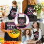 Jbniuay Regalo mama - Delantal de mamá negra- Delantal de cocina para mamá Impermeable Chef Delantal con 3 Bolsillos，regalo para