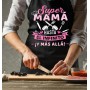 Jbniuay Regalo mama - Delantal de mamá negra- Delantal de cocina para mamá Impermeable Chef Delantal con 3 Bolsillos，regalo para