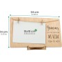 CONTRAXT Marco de Fotos Mama Dia de la Madre. Colgar fotos con pinzas madera natural ideas regalos detalles para mama postal