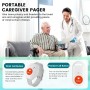 COTINSE Botón de Emergencia para Mayores Inalámbrico SOS Caregiver Buscapersonas Alarma Mayor Pánico Alarma 1 Empänger 2 SOS