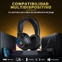 Tatybo Cascos Gaming para Ps4/Ps5/PC/Switch, Auriculares Gaming con Doble Diadema Adaptable, 3D Estéreo Sonido, Cascos con Cable