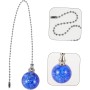 QUMIIRITY Elegante Cadena Decorativa Para Ventilador De Techo 2 Piezas De Cristal Extensión De Cadena Para Luces De Pared Y